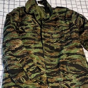 Rare!! Tiger stripe field jacket with liner